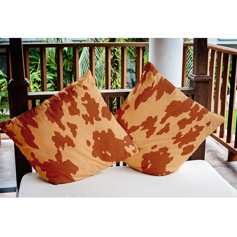Coussin décoratif intérieur / extérieur Animal, 18 po x 18 po, Terre de Sienne