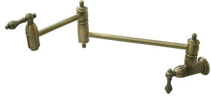 Decorative Pot Filler, Antique Brass