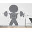 «Girl in Gym», autocollant mural, pouvoir, remise en forme, femmes, squat, décoration, entraînement, vinyle, autocollants muraux, chambre à coucher, 265DRE-1411712640-1411712651