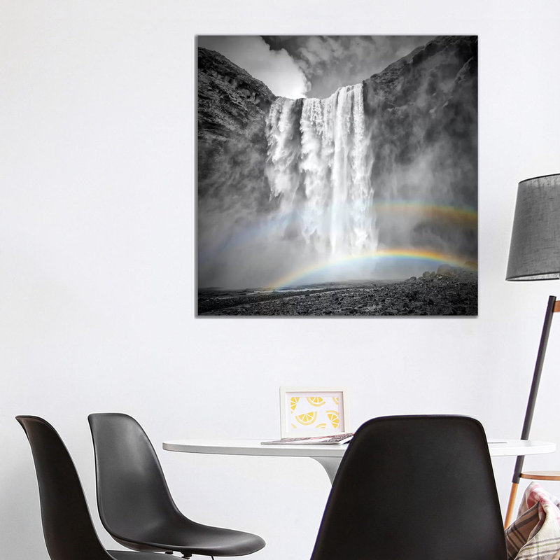 Iceland Skogafoss by Melanie Viola - Wrapped Canvas Print, 93.98 cm H x 93.98 cm W x 3.175 cm D