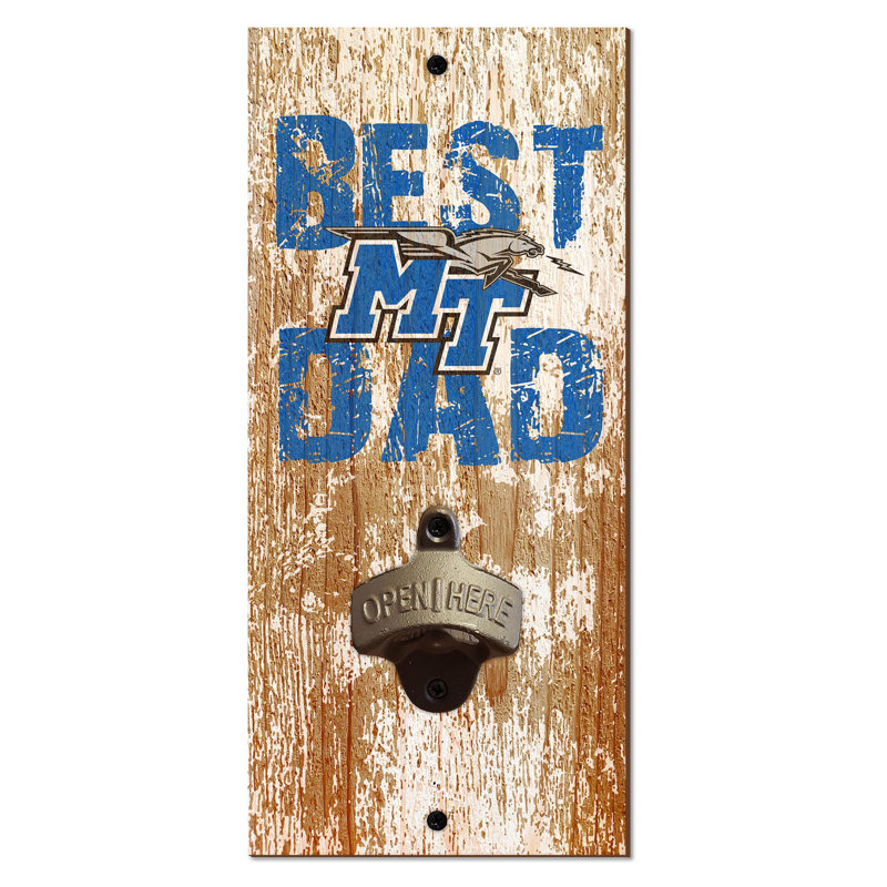 Gold Brass Stainless Steel Bottle Opener, Middle Tennessee State