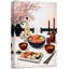 Œuvre de table de dîner japonais, scène de salle à manger, impression sur toile encadrée-126032008-126032002