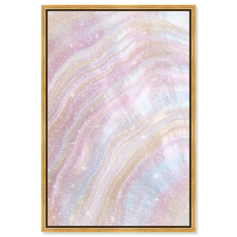 Blush Seashell Canvas Nautical & Beach Print by Oliver Gal, Black Frame, 10 x 15, 55"H x 37"W, Gold Floater Frame