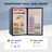 Simzlife 3.2 Cu. Ft. Mini Fridge with Freezer Reversible Door for Flexible Placement, 7 Precise Temp Controls& 2 Easy-Clean Shelves, ldeal for Bedrooms/Offices/Dorms, Silver-123352101
