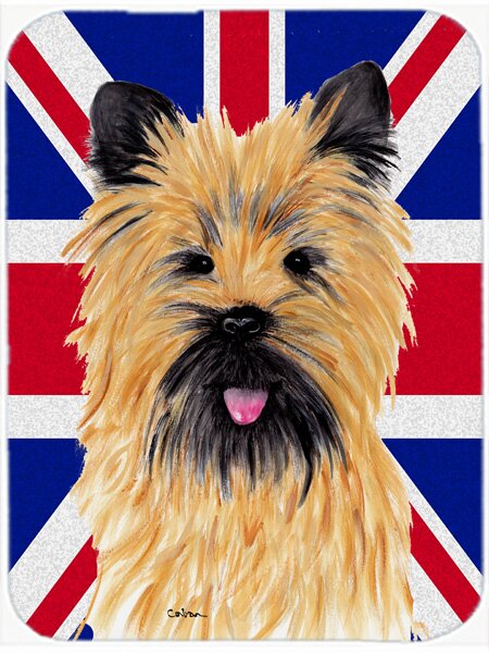 Caroline's Treasures Union Jack Cairn Terrier with English British Flag ...