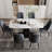 Sindia Rectangular Modern Dining Set, Faux Marble Dining Table And Chair Set for 4-6-645394717-645394716-619532831