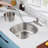 D Shape Undermount Stainless Steel Single Bowl Kitchen Sink-111566788