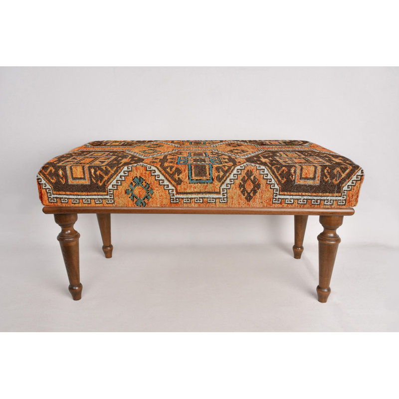 Bohemian Bench, Desk Bench,Ottoman Bench, Upholstered Bench, Turkish Rug Bench, Kilim Bench, Home Decor Bench, Handmade Bench