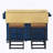 Farmhouse Kitchen Island with Drop Leaf and 2 Seatings, Kitchen Table Set with Storage Cabinet, Drawers, Door Shelves and Power Outlet-2110111523