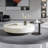 Premium round marble coffee table set-104391635
