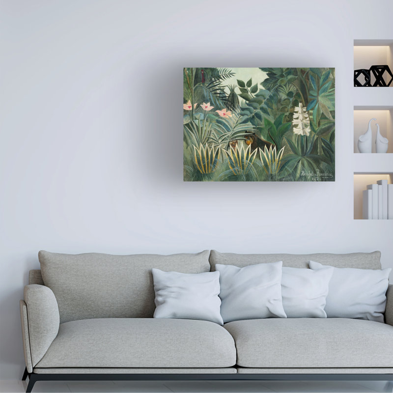 "La jungle III de Rousseau" par Henri Rousseau sur toile, H 14 po x l 19 po