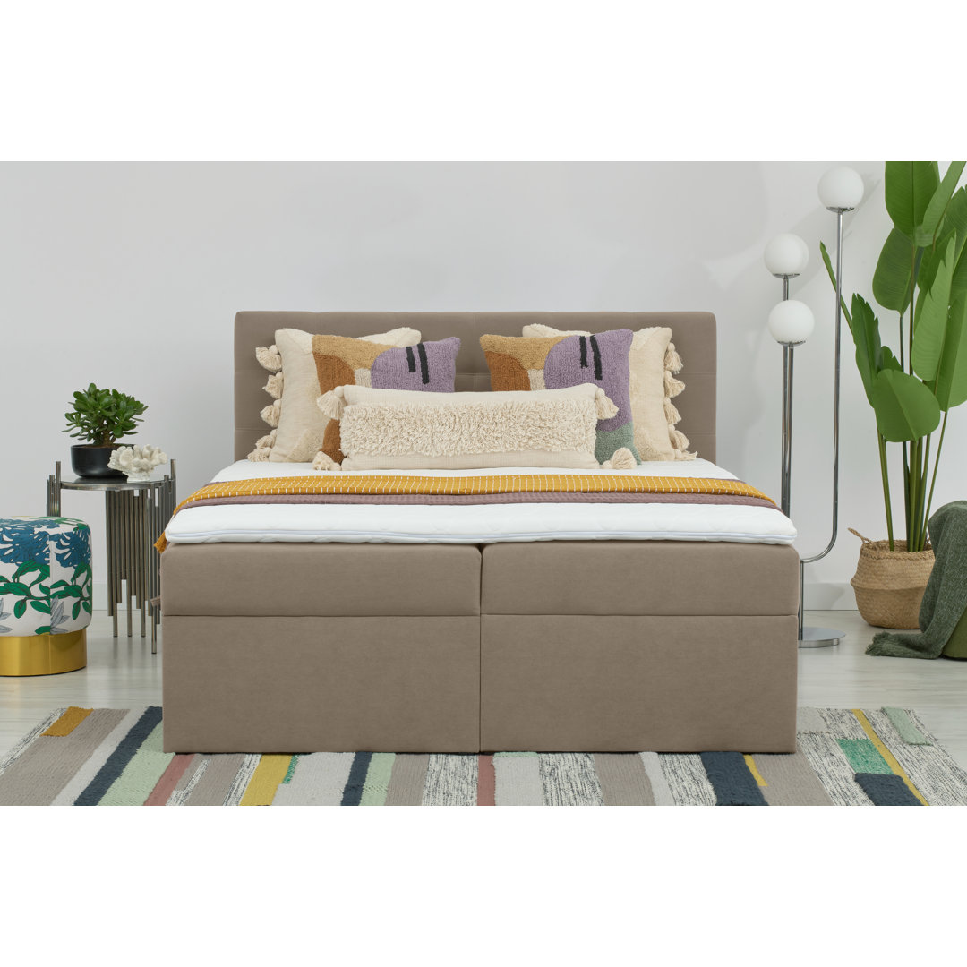 Boxspringbett Yvette mit Topper und Bettkasten