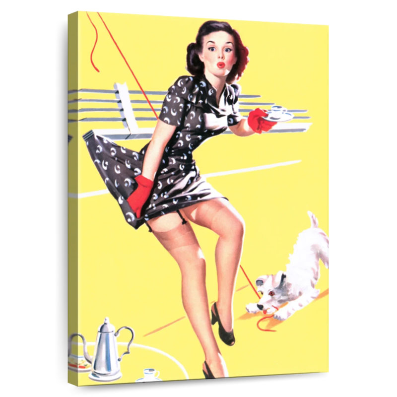 Leisha tout attaché pin-up rétro, H 12 po x l 8 po