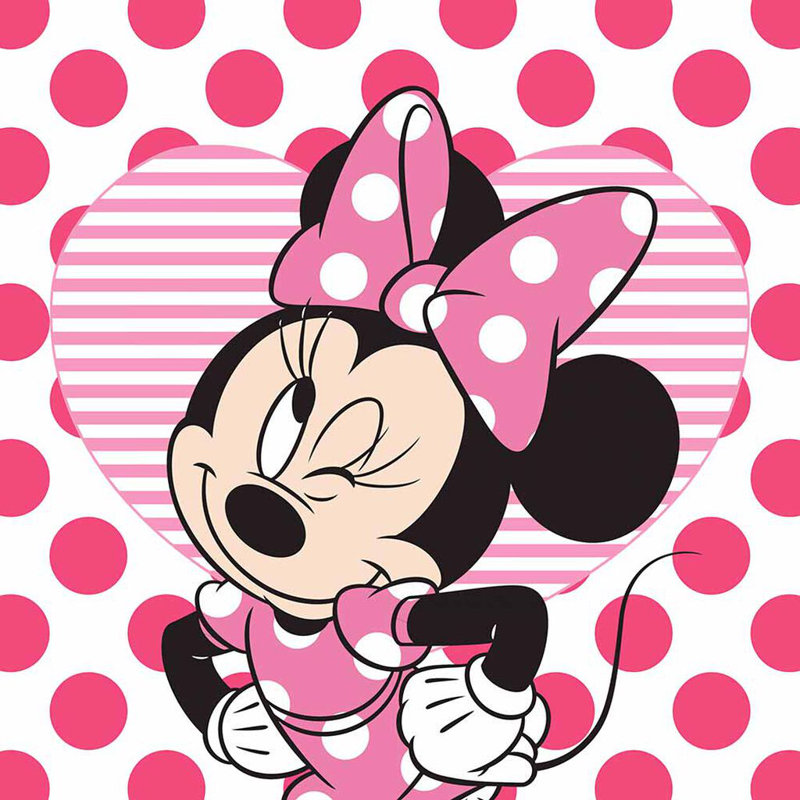 Disney Minnie Mouse with Hearts Wall Mural