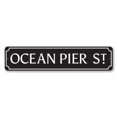 Plaque en aluminium Ocean Pier Street