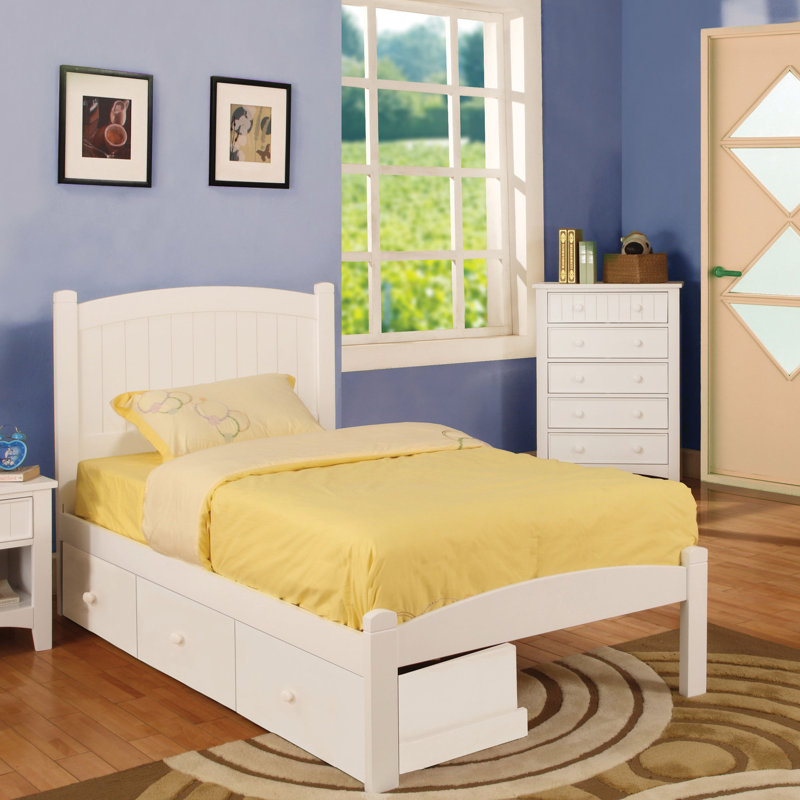 Lit plateforme Cobbett, Blanc, Simple