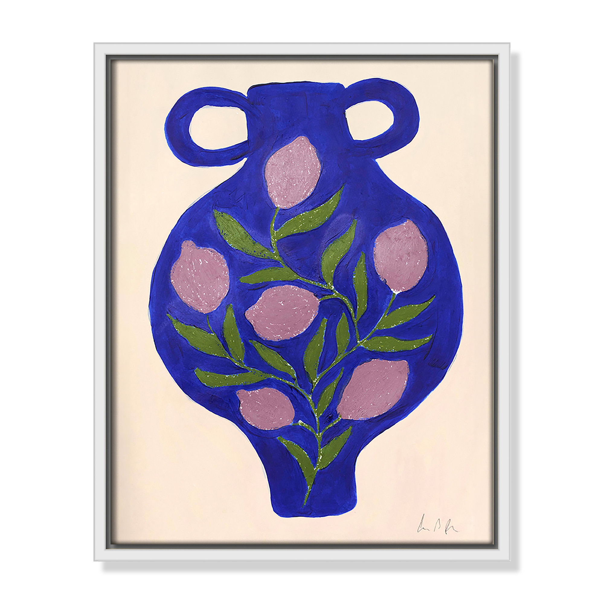Vase No. 03 Print by Camilla Bergqvist, 15.5" H x 12.5" W, White