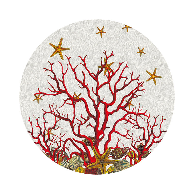 Napperon Coral Reef, Rouge et blanc
