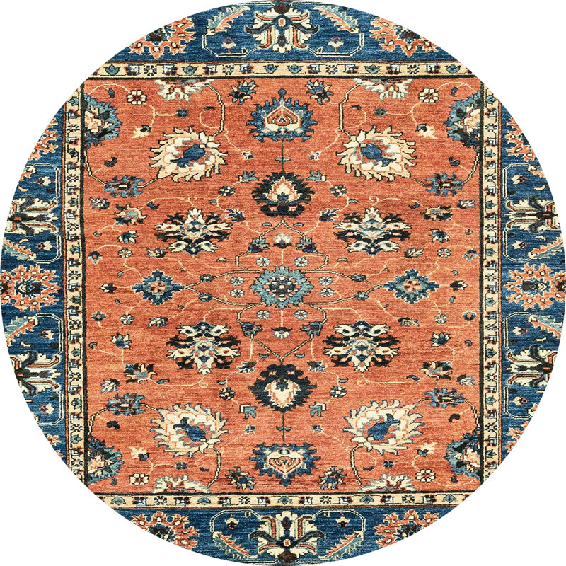 Abstract Indoor Rug, Round 5'