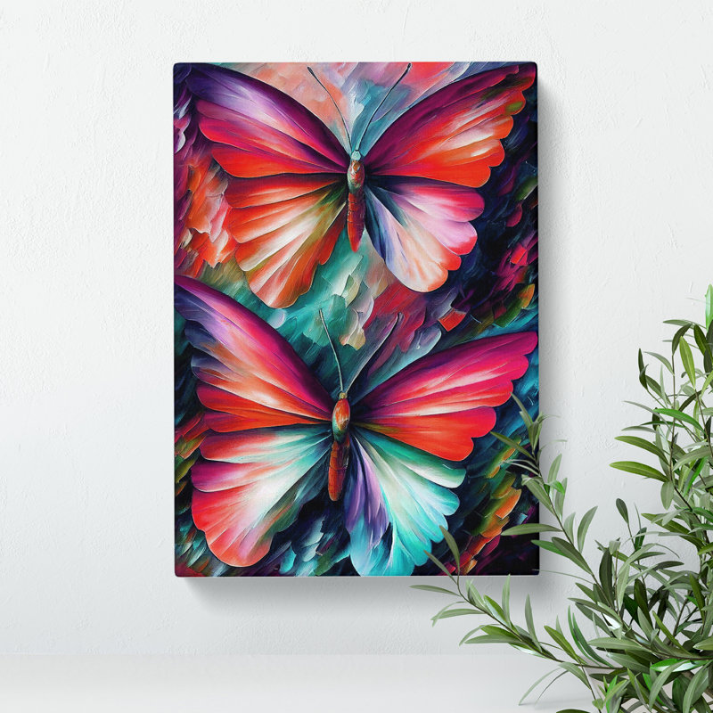 Pair Of Butterflies No.2 - Wrapped Canvas, 60cm H x 40cm W x 3cm D