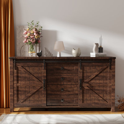 Commodes de style campagnard 60 po avec 4 tiroirs et 2 armoires