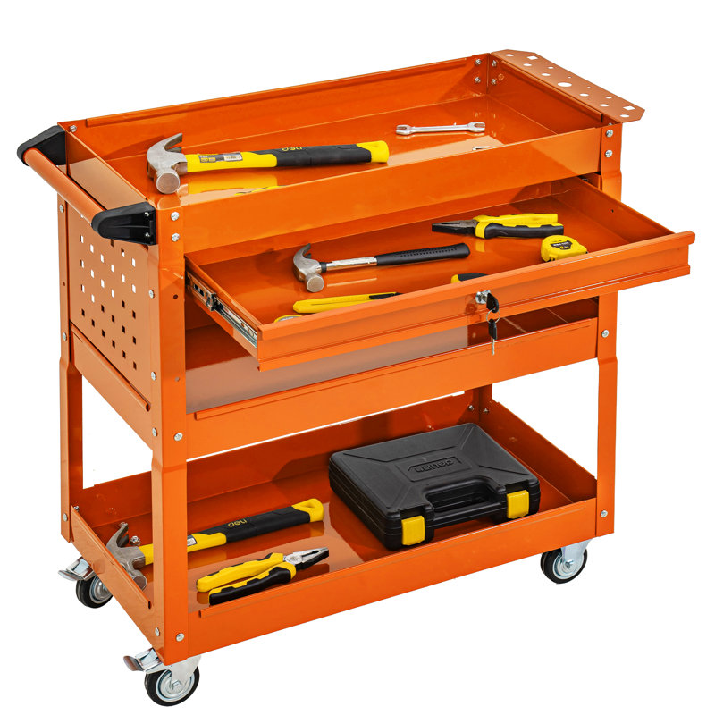 Ensemble de coffre à outils 1 tiroir, Orange