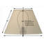 Abat-jour cloche en lin beige clair H 11 po x l 18 po
