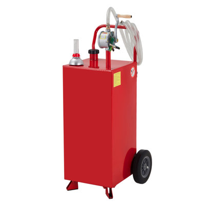 20 Gallon Fuel Caddy with Two-Way Rotary Pump, Portable Fuel Transfer Storage Tank for Gasoline Diesel Kerosene, Ideal for Car, Lawn Mower, ATV and Boat Use