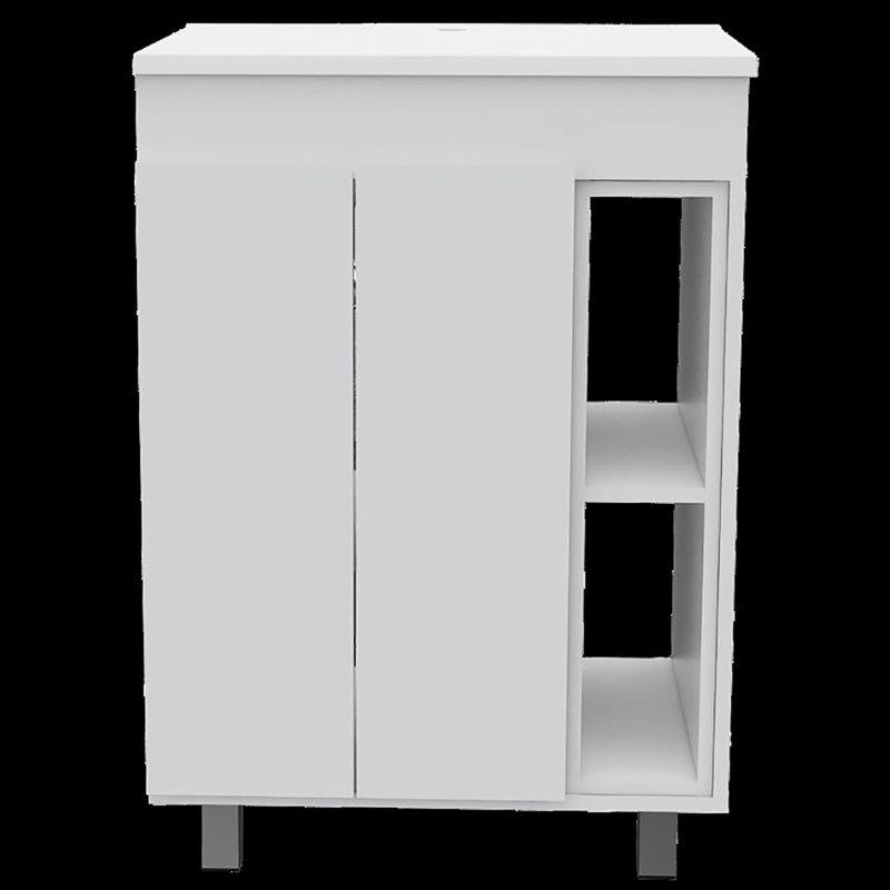Armoire de salle de bain 2 pièces. Meuble-lavabo double pour articles. Taille compacte pour toute salle de bain. Pharmacie avec miroir et tablettes. Armoire de rangement intérieure à double porte Kit