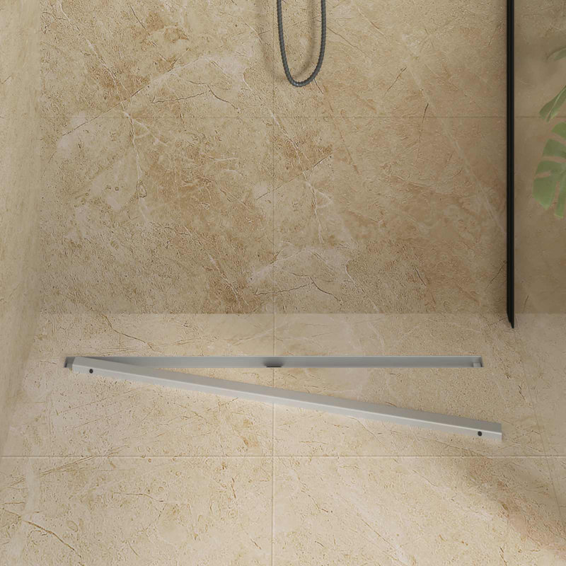  360° Shower Drain With Slim Model Silver Stainless Steel 304 Bathroom
