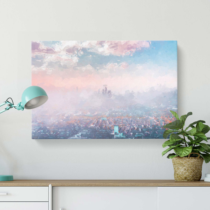 The London Skyline In The Summer In Abstract - Wrapped Canvas Print, 50cm H x 76cm W x 3cm D