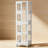 4-Tier Steel Rotating Bookshelf with 360° Wheels, Large Size Book Rack-1128766550