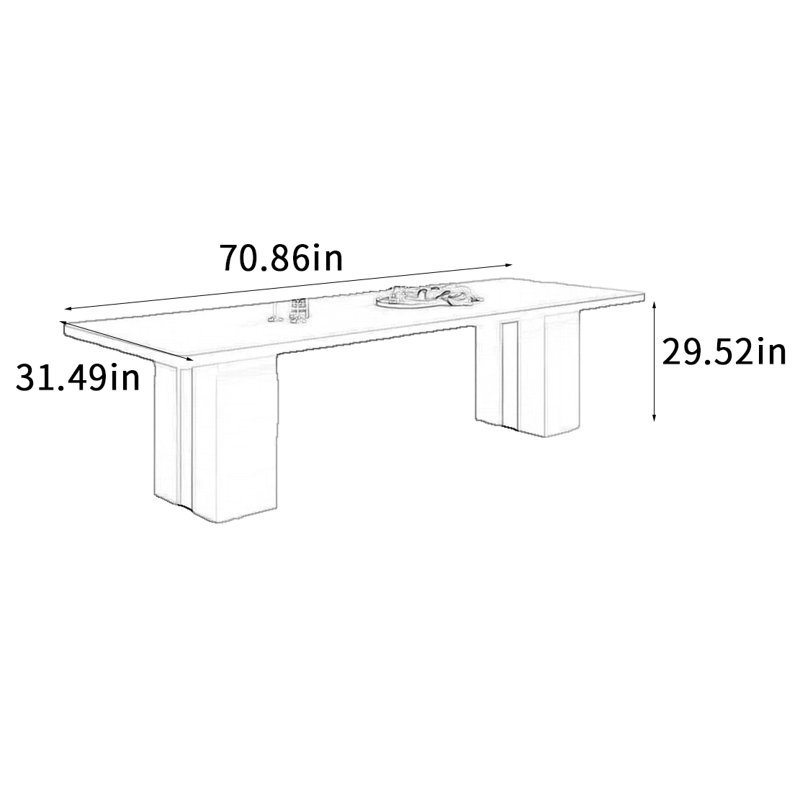 Table de salle à manger Atmospher, H 29,52 po x L 70,86 po x l 31,49 po