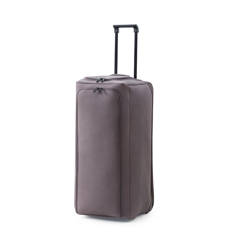 Fabric Rolling Laundry Hamper with Handles, Gray