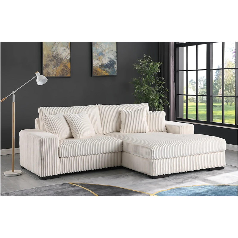 Canapé modulaire Maizah, Tissu blanc