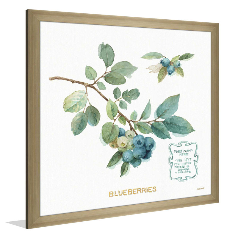 " My Greenhouse Fruit II ", 21.5" H x 21.5" W x 0.75" D, Champagne Framed