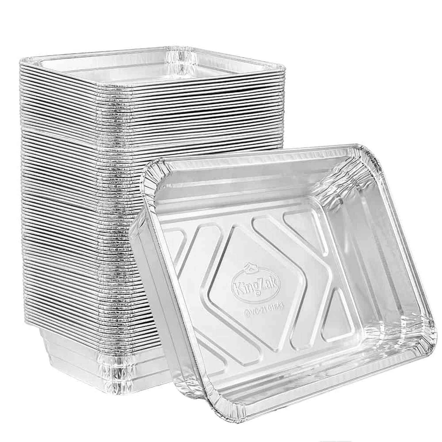 Disposable Aluminum 8 Square Cake Baking Pan (Set of 100) Nicole Fantini