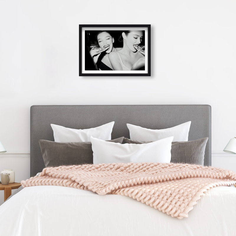Midnight Mozzarella Shadowbox Food & Beverages Print by Oliver Gal, Black Frame, 15 x 10, 17.5"H x 25.5"W, Black Shadowbox