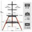 Walnut & Black Vesa TV Stand