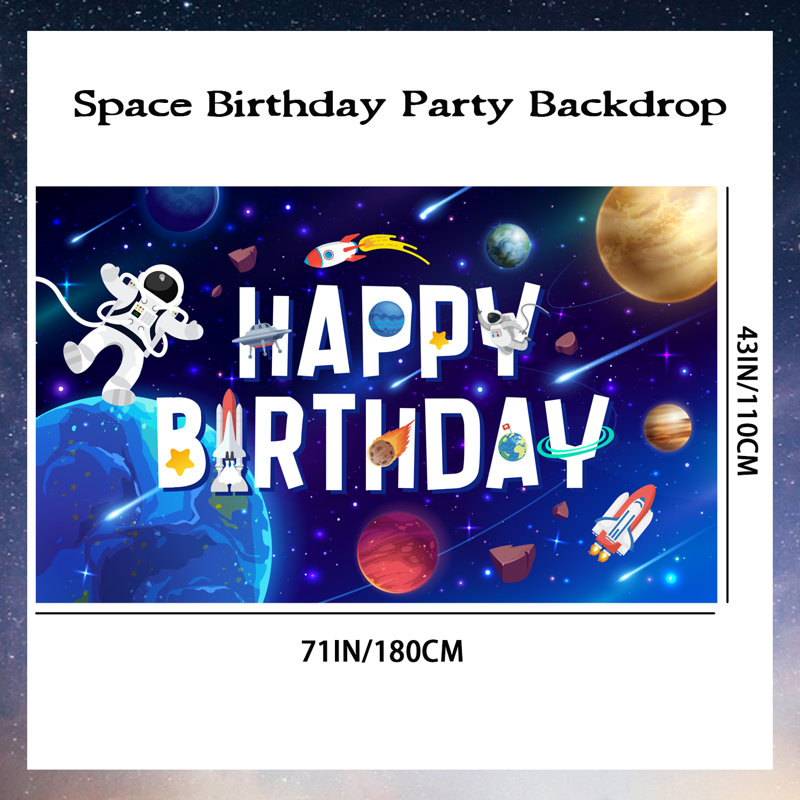 Space Backdrop, Outer Space Birthday Backdrop