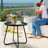 Modern Minimalist Patio End Table - Black-1743619157-1743619159