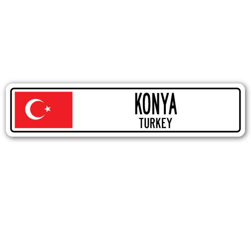 Panneau de signalisation en aluminium Konya, Turquie, H 6 po x l 24 po x P 1 po