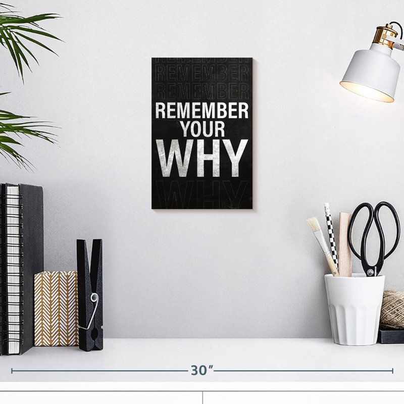 Always Remember Your Why, 12" H x 8" W
