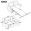 Canapé-lit 57,9 po avec matelas à mémoire de forme et deux ports USB pour espace de salon, noir-456056442