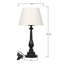 Lampe de chevet noire 23,5 po Rymill