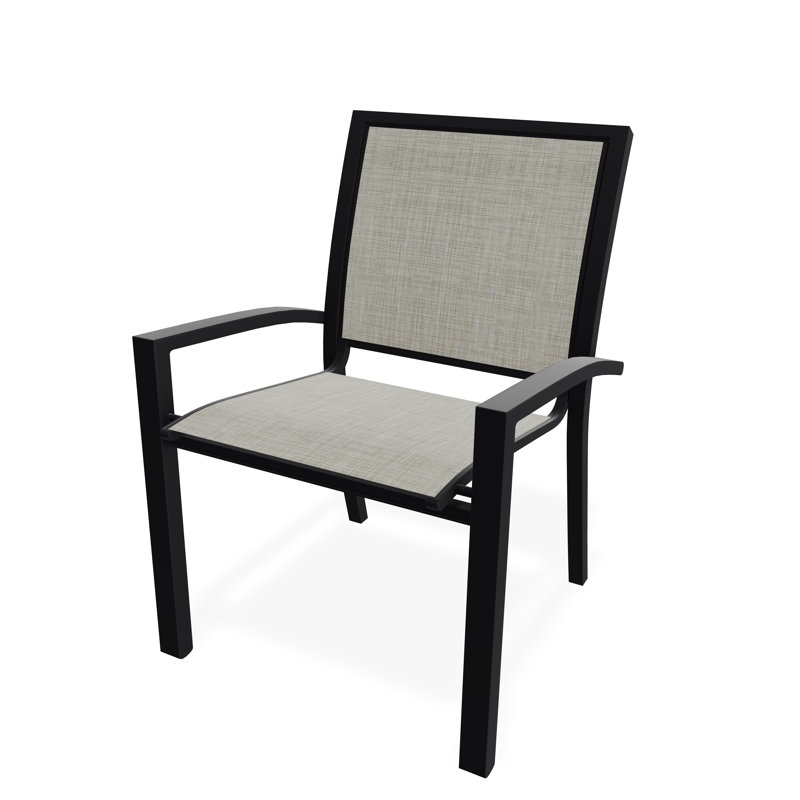Chaise de café empilable Kendall, Noir, Ella