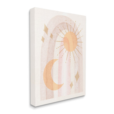 Délicat motif astral de lune et de soleil par Daphne Polselli - Peinture