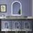 24"W X36''H Wall Mounted Bathroom Arch LED Mirror With PMMA Diffuser And Memory Function