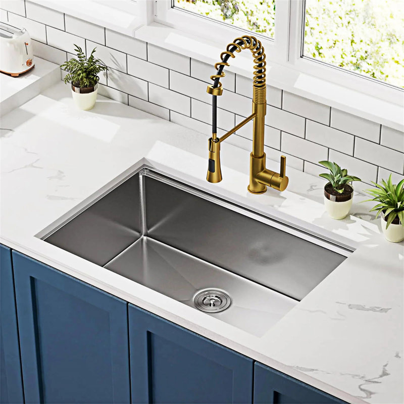 Undermount Workstation Kitchen Sink Single Bowl