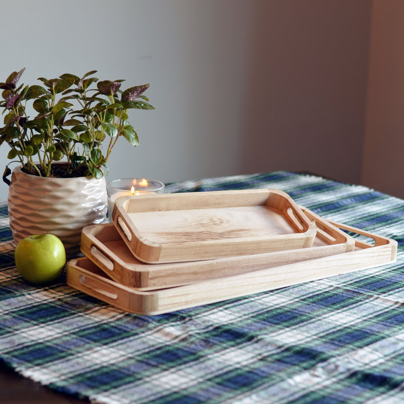 Kentarious Wood Tray - Set of 3